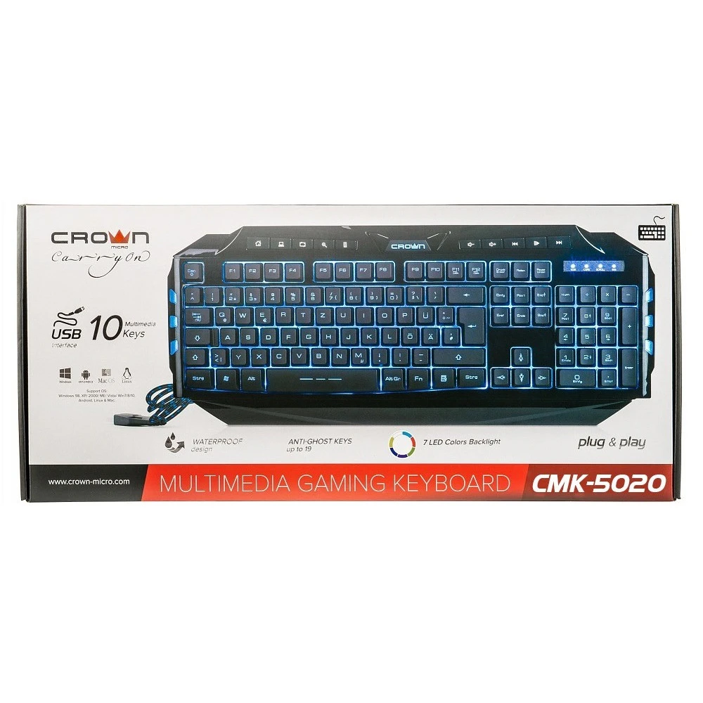 Клавиатура CROWN micro CMK-5020 Проводная, USB
