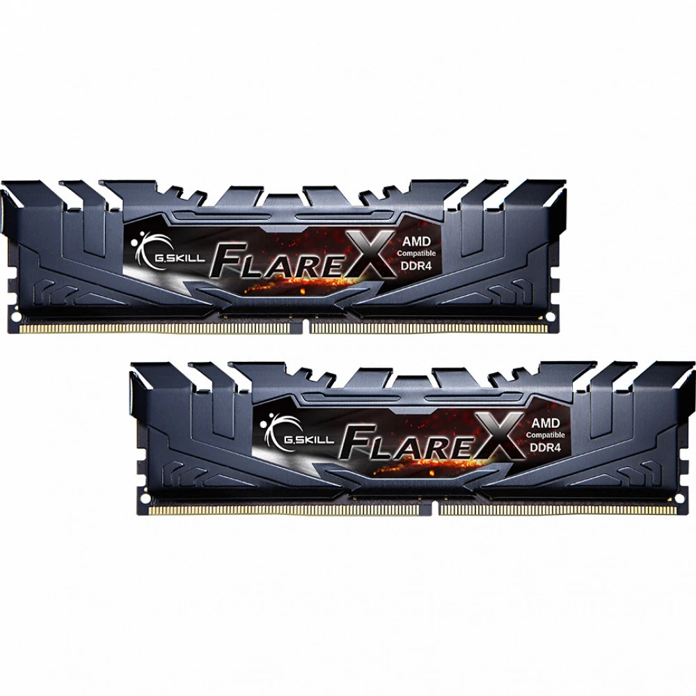 ОЗУ G.Skill FlareX F4-3200C16D-32GFX DIMM, DDR4, 32 Гб (2 х 16 Гб), 3200 МГц