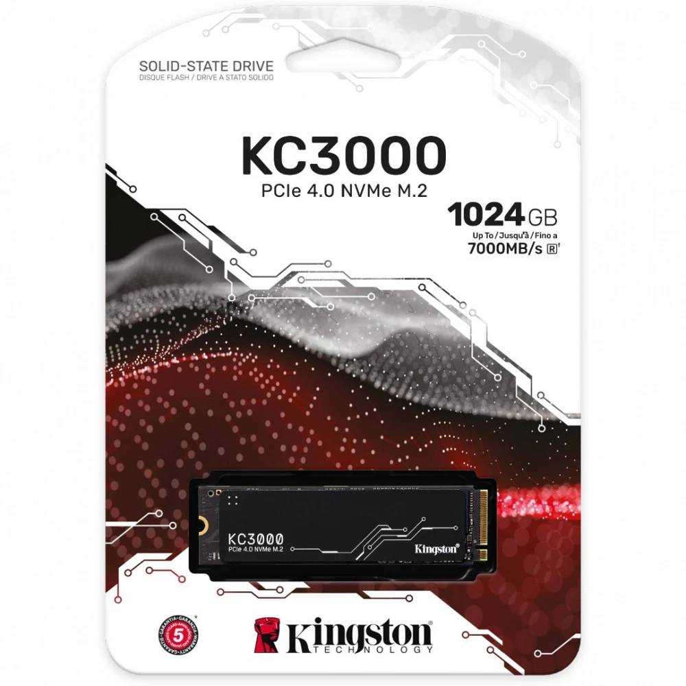 Жесткий диск Kingston KC3000 SKC3000S/1024G SSD (твердотельные), 1 ТБ, M.2, PCIe