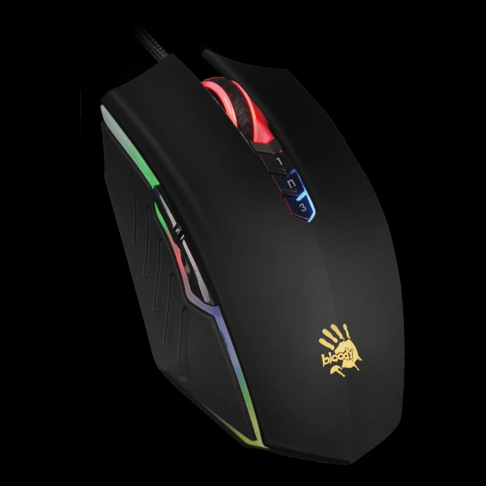 Мышь A4Tech A70 MATTE BLACK Игровые, Проводная