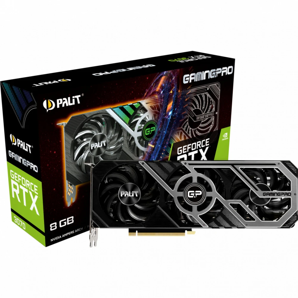 Видеокарта Palit RTX 3070 GamingPro 8G PA-RTX3070 GamingPro 8G 8 ГБ