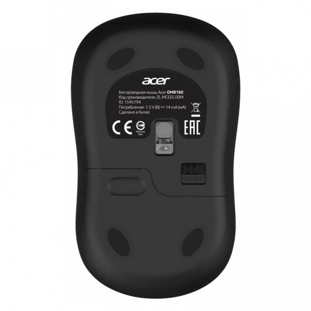 Мышь Acer OMR160 ZL.MCEEE.00M Бюджетные, Беспроводная