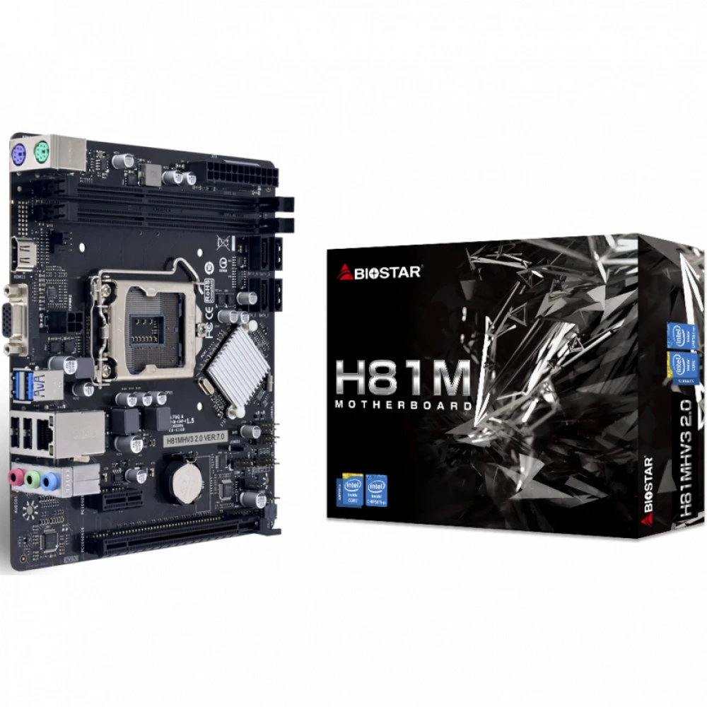 Материнская плата BIOSTAR H81MHV3 2.0 Micro-ATX, LGA 1150