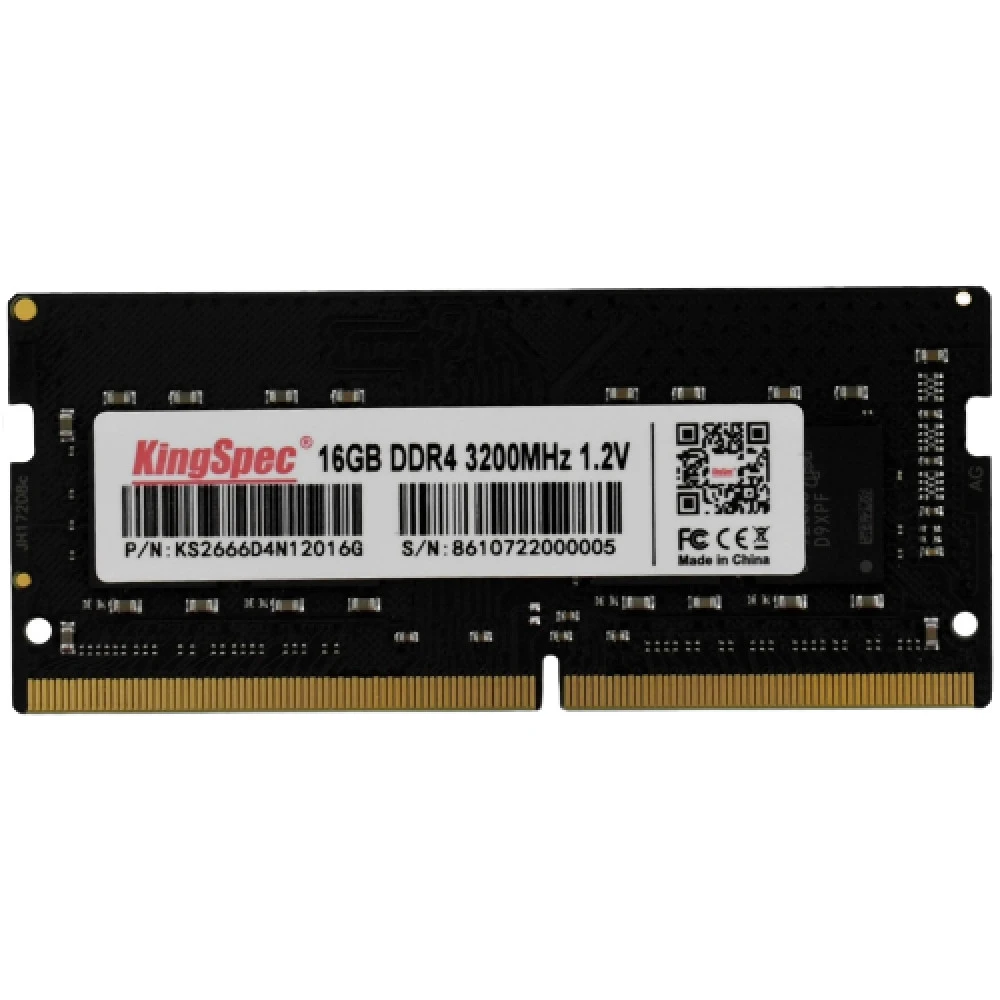 ОЗУ KingSpec 16 ГБ KS2666D4N12016G SO-DIMM, DDR4, 16 Гб, 2666 МГц