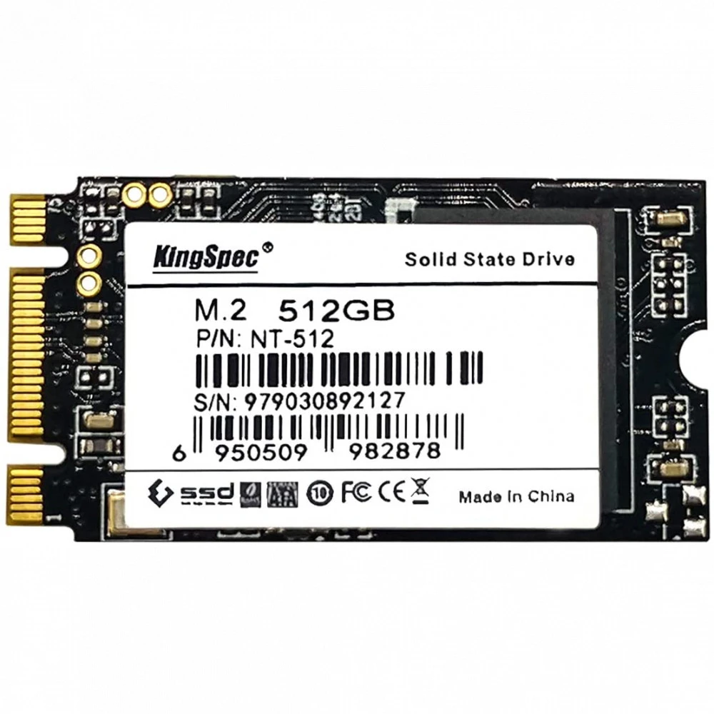 Жесткий диск KingSpec NT-512 2242 SSD (твердотельные), 512 ГБ, M.2, SATA