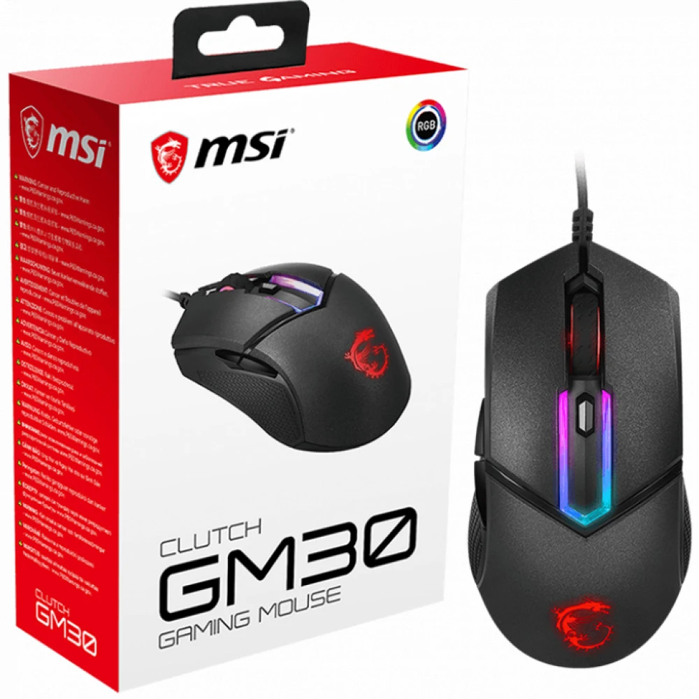 Мышь MSI Clutch GM30 GAMING Игровые, Проводная