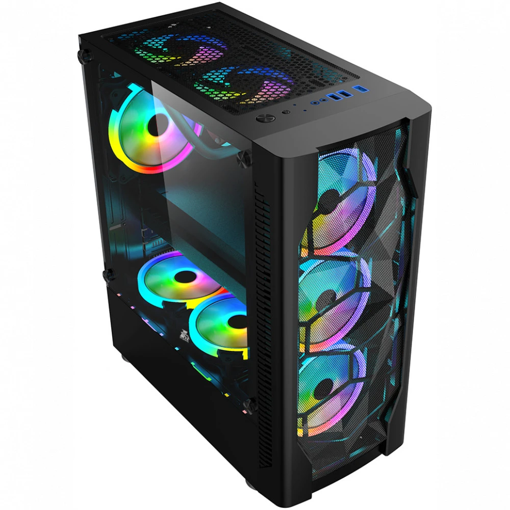 Корпус 1STPLAYER DK D4 Tempered Glass Black D4-BK-4G6 Mid-Tower