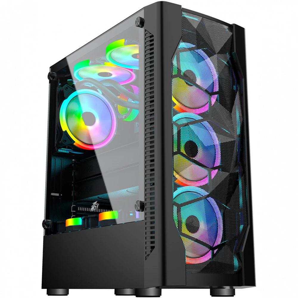 Корпус 1STPLAYER DK D4 Tempered Glass Black D4-BK-4G6 Mid-Tower