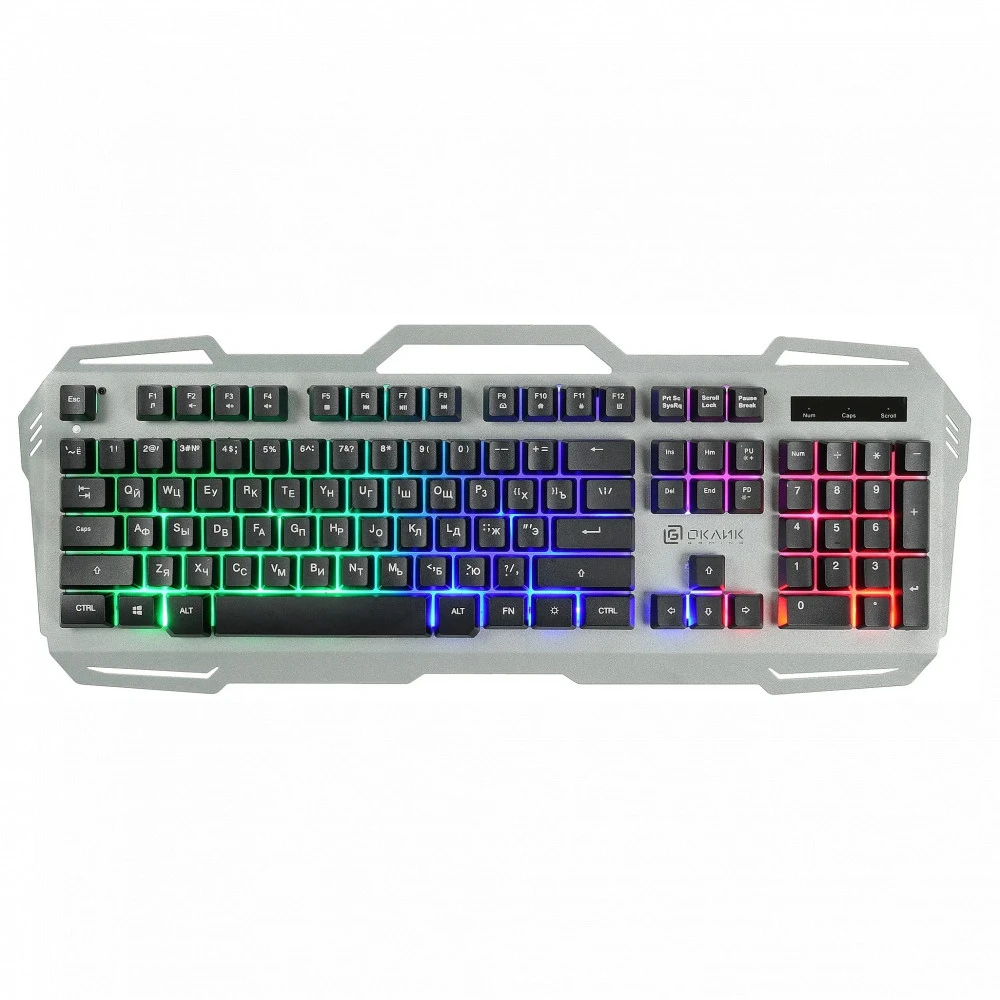 Клавиатура Oklick 747G Frozen Grey USB 1103526 Проводная, USB