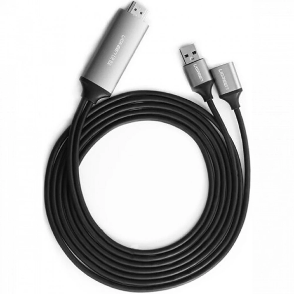 Кабель интерфейсный UGREEN CM151 USB to HDMI Digital AV Adapter 1.5m (Gray) 50291 USB Type A - HDMI