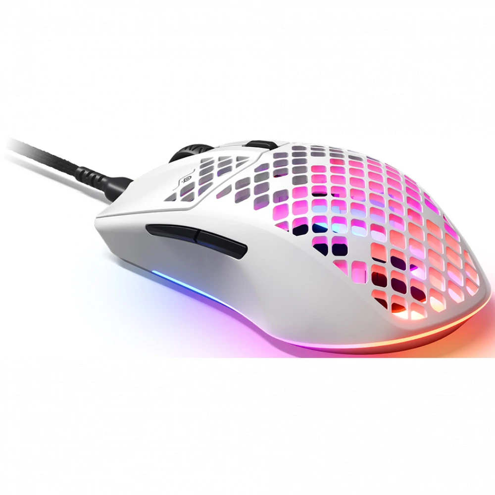 Мышь SteelSeries Aerox 3 (2022) Snow 62603 Игровые, Проводная