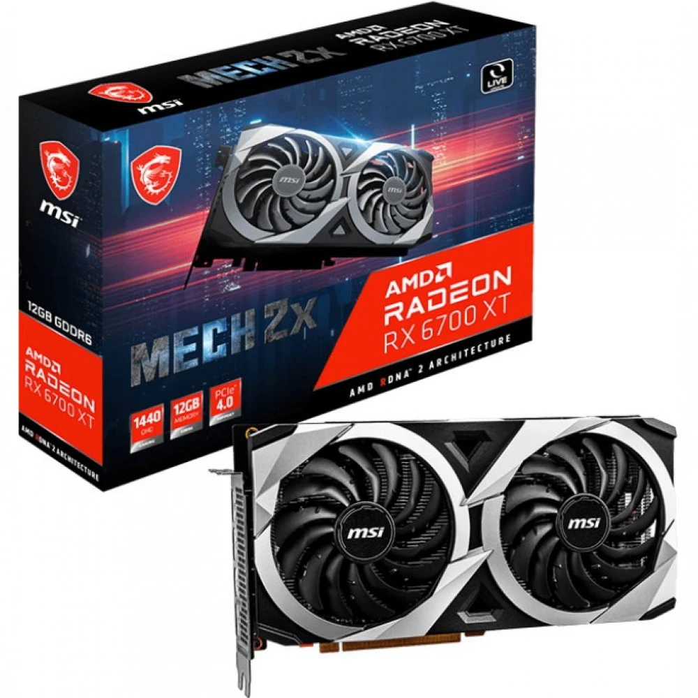 Видеокарта MSI RX 6700 XT MECH 2X RX 6700 XT MECH 2X 12G 12 ГБ