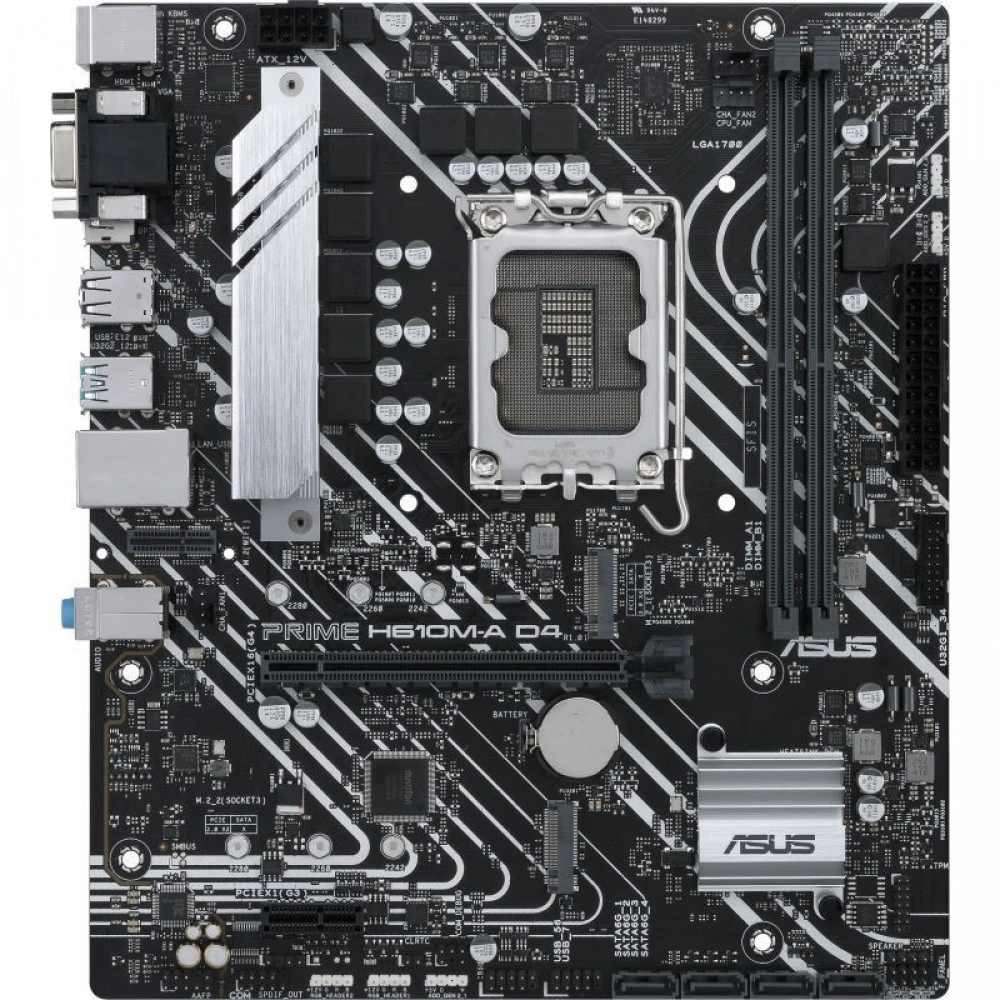 Материнская плата Asus PRIME H610M-A D4-CSM Micro-ATX, LGA 1700