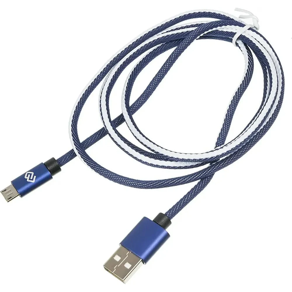 Кабель интерфейсный Digma BRAIDED-BL MICROUSB-1.2M-BRAIDED-BL micro USB - USB Type A