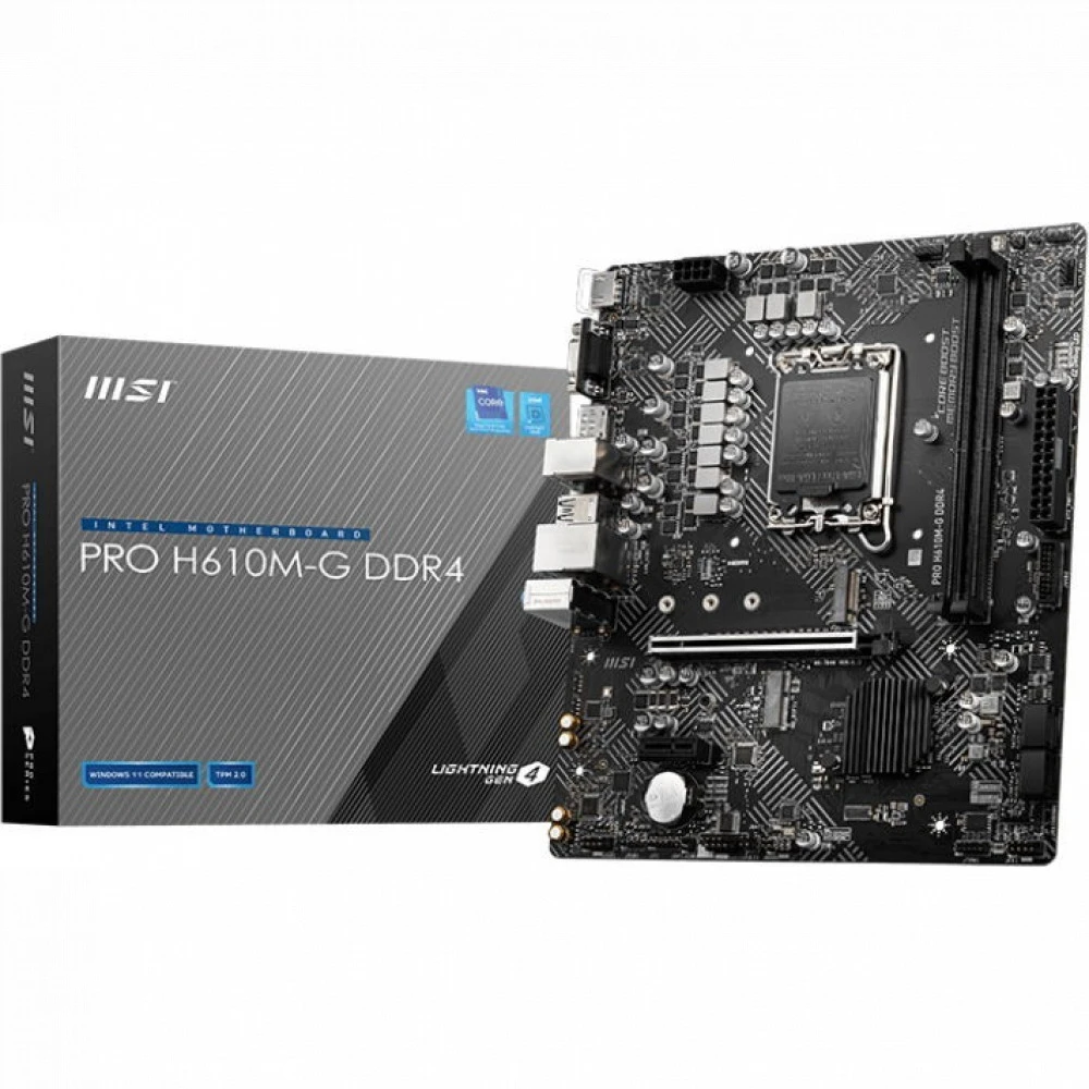 Материнская плата MSI PRO H610M-G DDR4 Micro-ATX, LGA 1700