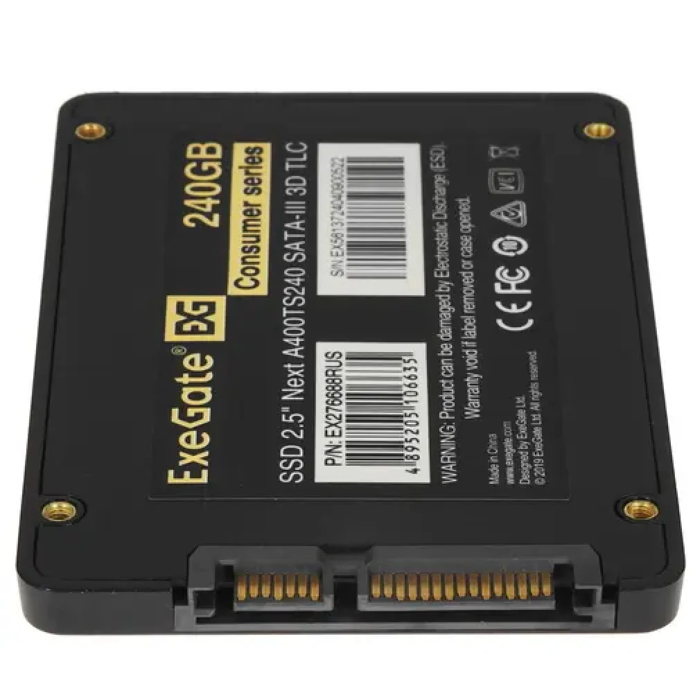 Жесткий диск ExeGate Next A400TS240 EX276688RUS SSD (твердотельные), 240 ГБ, 2.5 дюйма, SATA