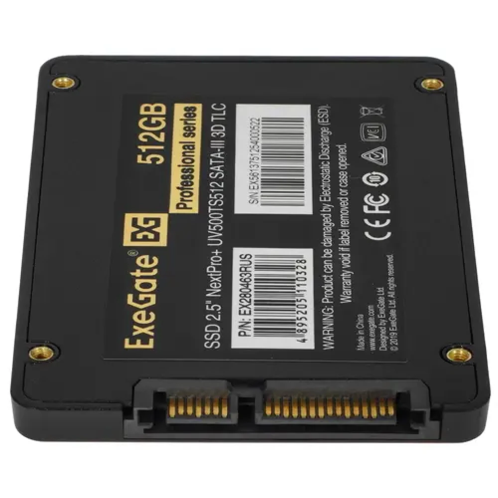 Жесткий диск ExeGate NextPro+ UV500TS512 EX280463RUS SSD (твердотельные), 512 ГБ, 2.5 дюйма, SATA