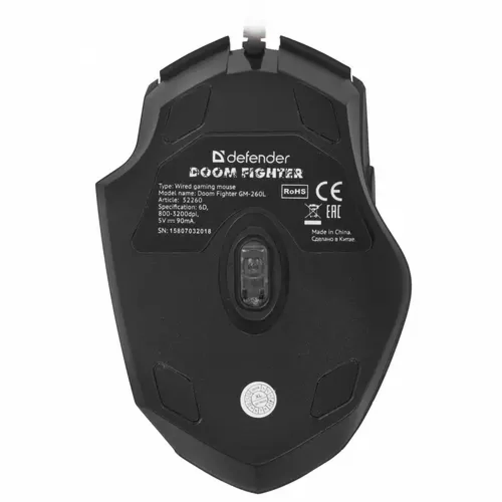 Мышь Defender Doom Fighter GM-260L Игровые, Проводная
