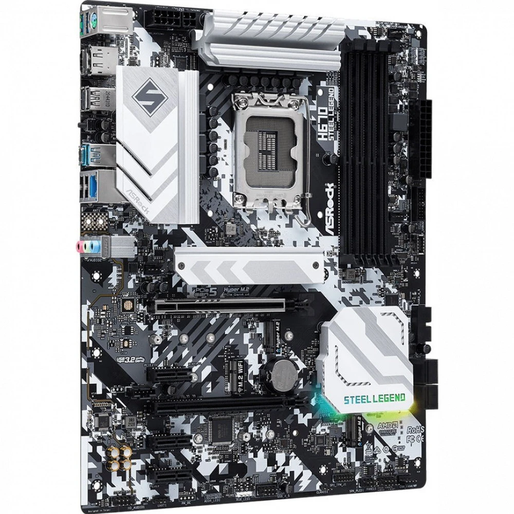 Материнская плата ASRock H670 STEEL LEGEND ATX, LGA 1700