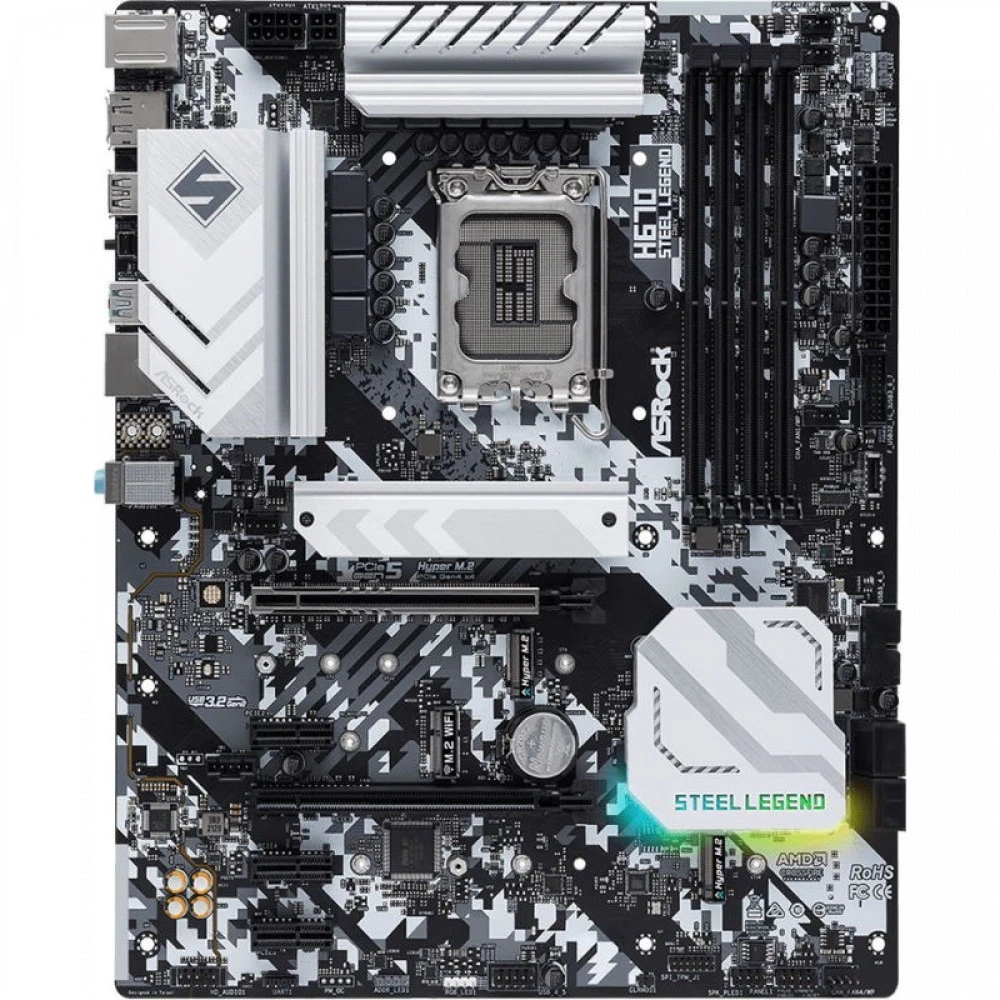 Материнская плата ASRock H670 STEEL LEGEND ATX, LGA 1700