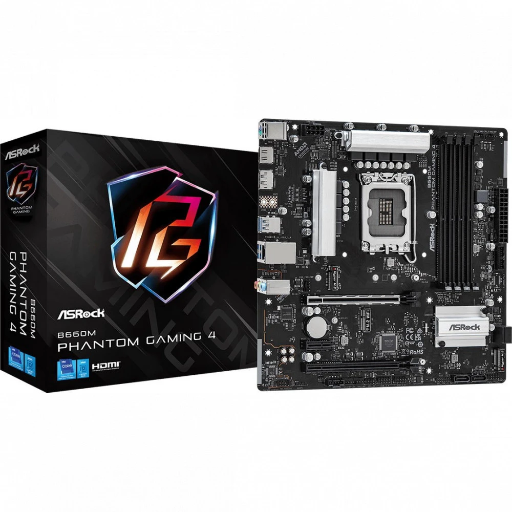 Материнская плата ASRock B660M PHANTOM GAMING 4 Micro-ATX, LGA 1700