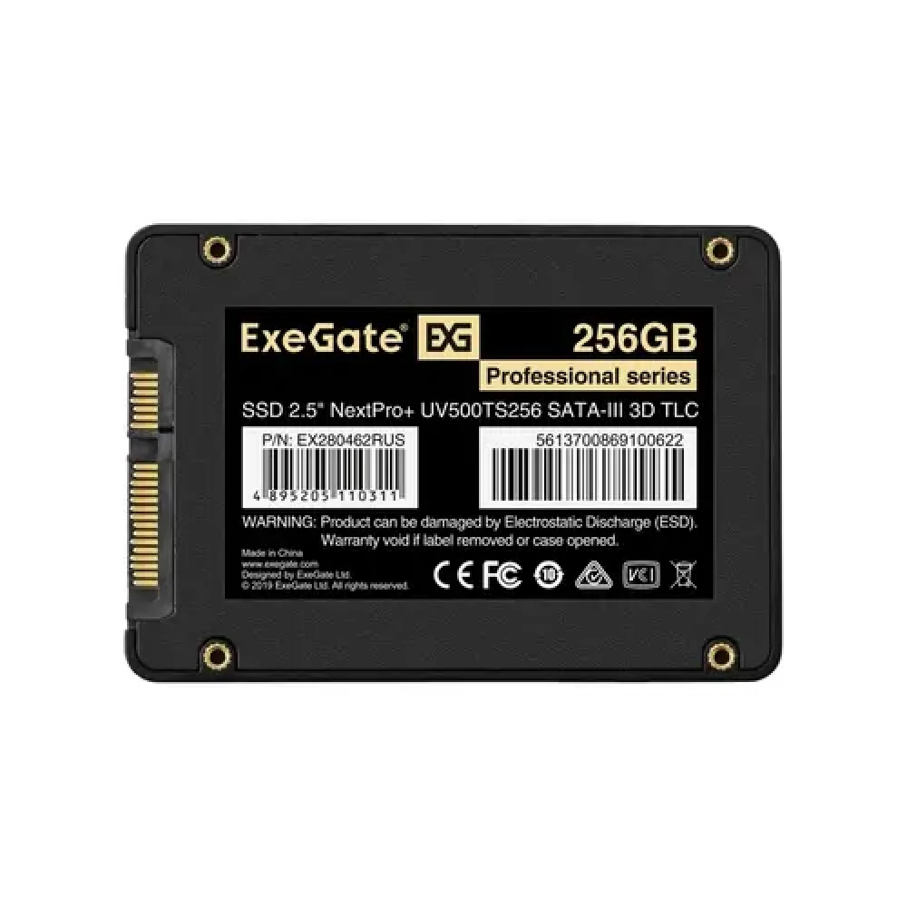Жесткий диск ExeGate NextPro+ UV500TS256 EX280462RUS SSD (твердотельные), 256 ГБ, 2.5 дюйма, SATA