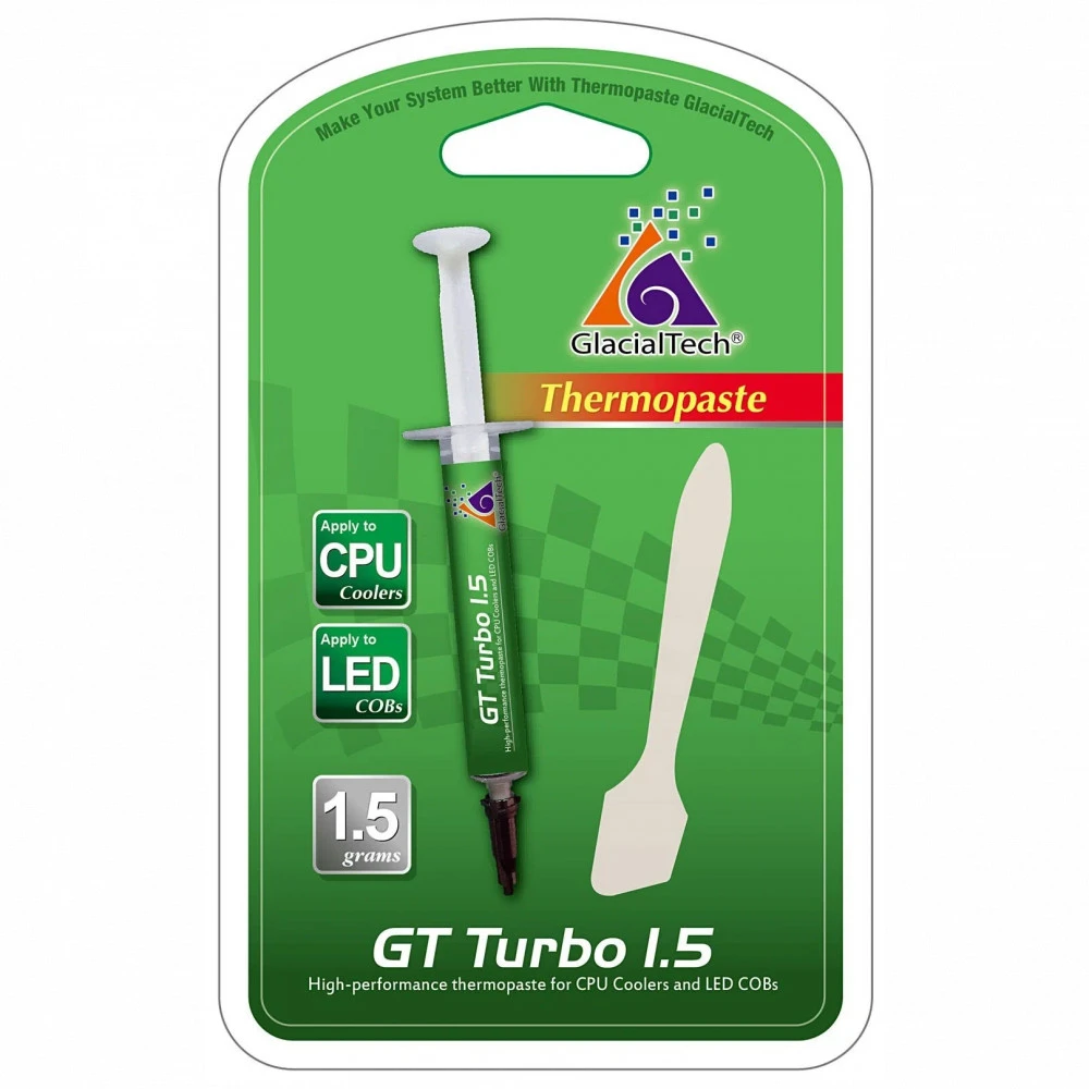 Система охлаждения Glacialtech GlacialTech GT Turbo, шприц, 1.5g, White AD-E8290000AP1001 Термопаста