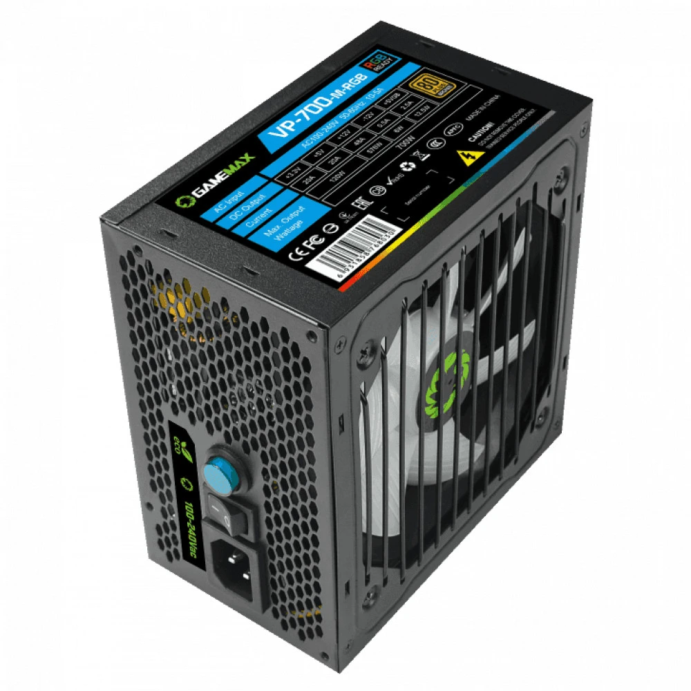 Блок питания GameMax 700W VP-700-M-RGB v2 700 Вт, 80+ Bronze