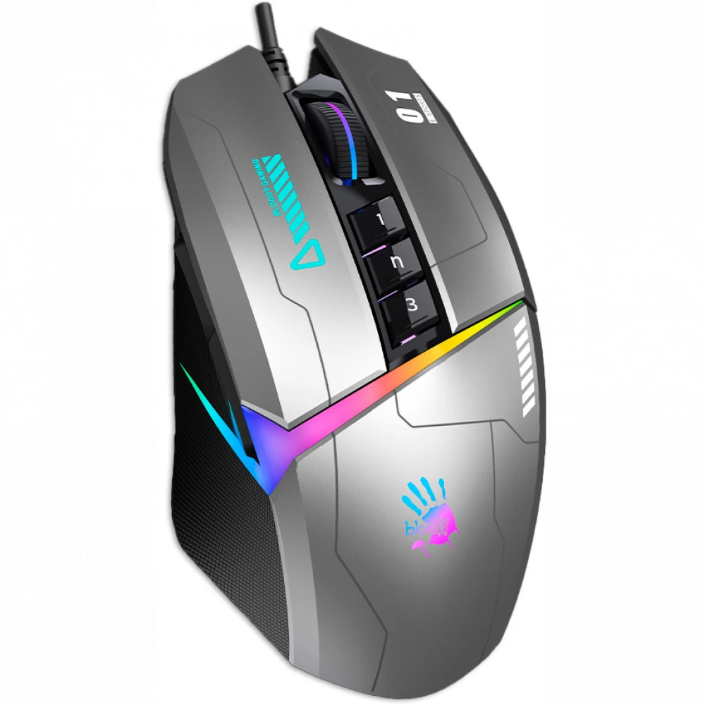 Мышь A4Tech Bloody W60-Max Gun Grey Игровые, Проводная
