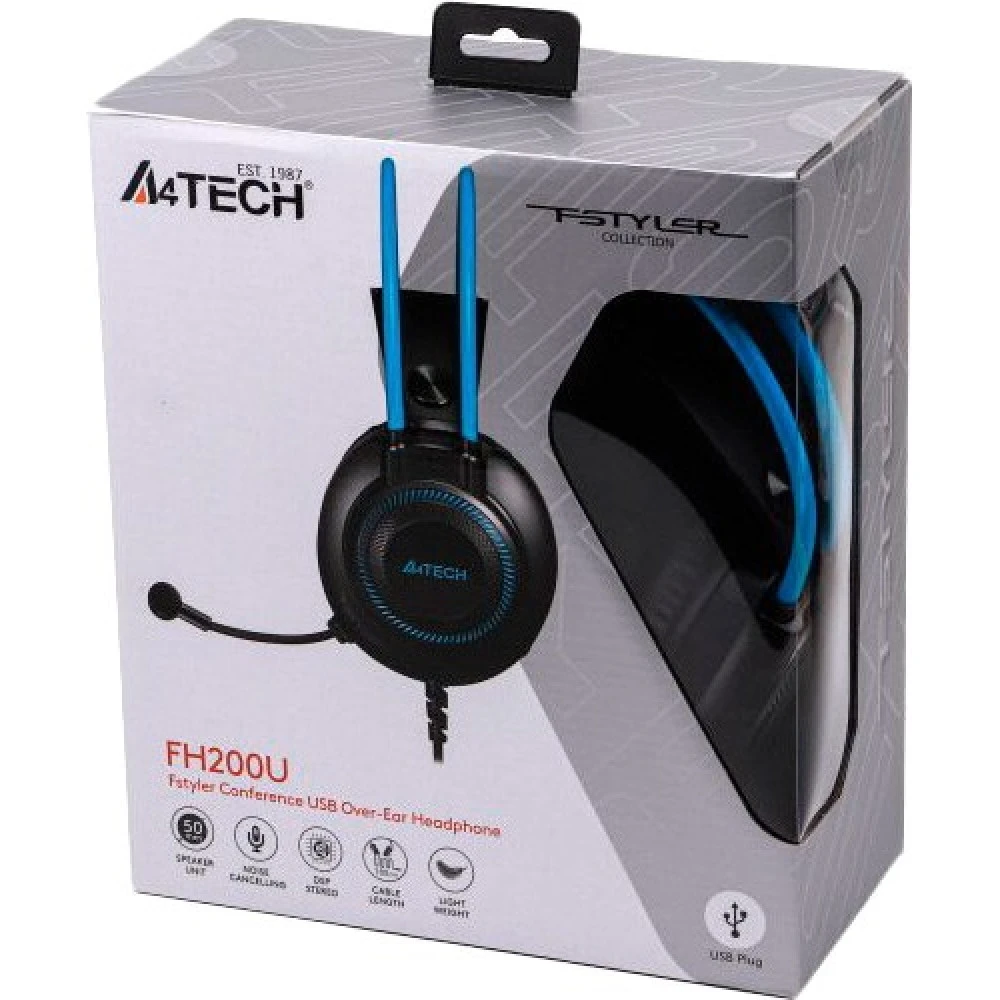 Наушники A4Tech FH200U-Blue Fstyler USB