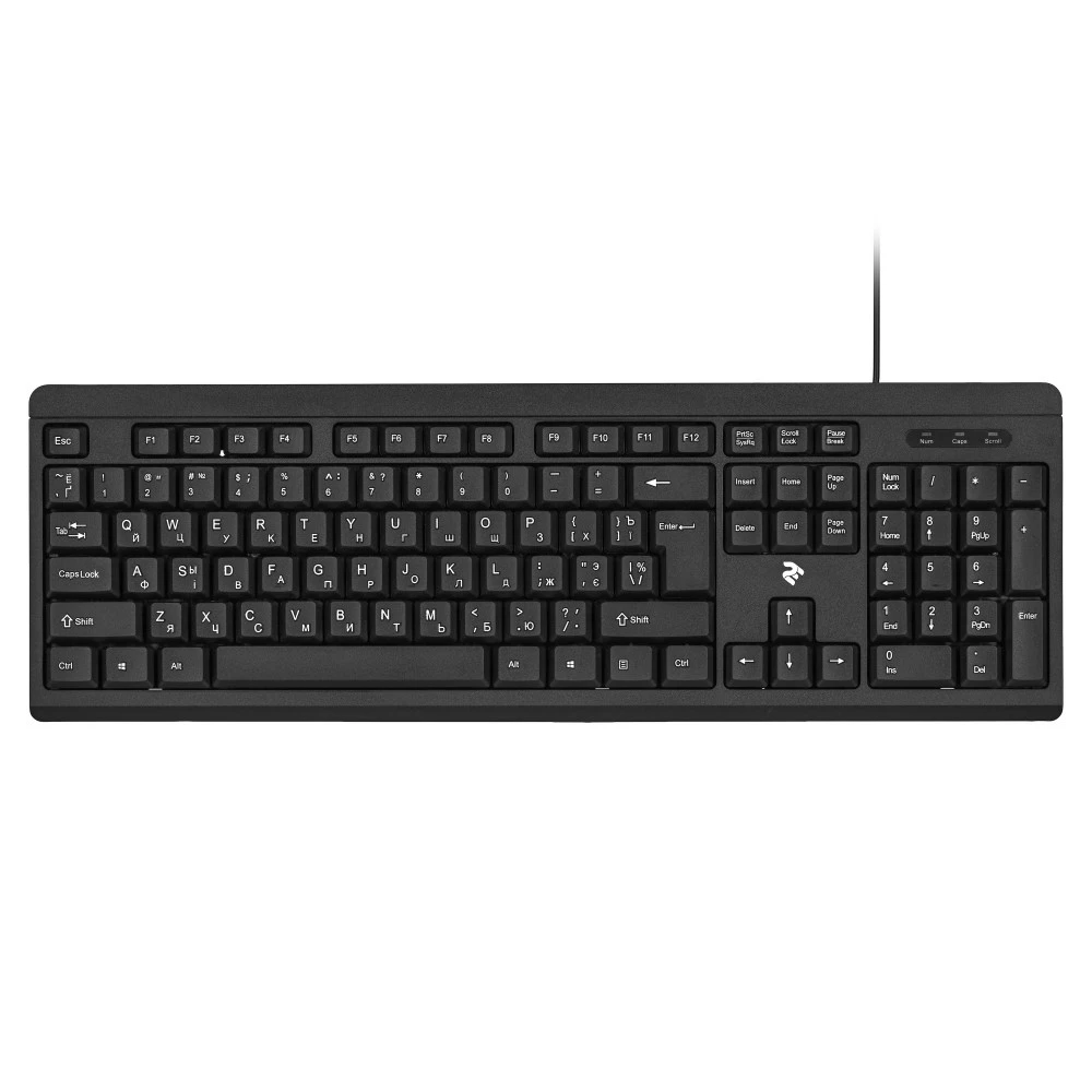 Клавиатура 2E KS108 USB 2E-KS108UB Проводная, USB