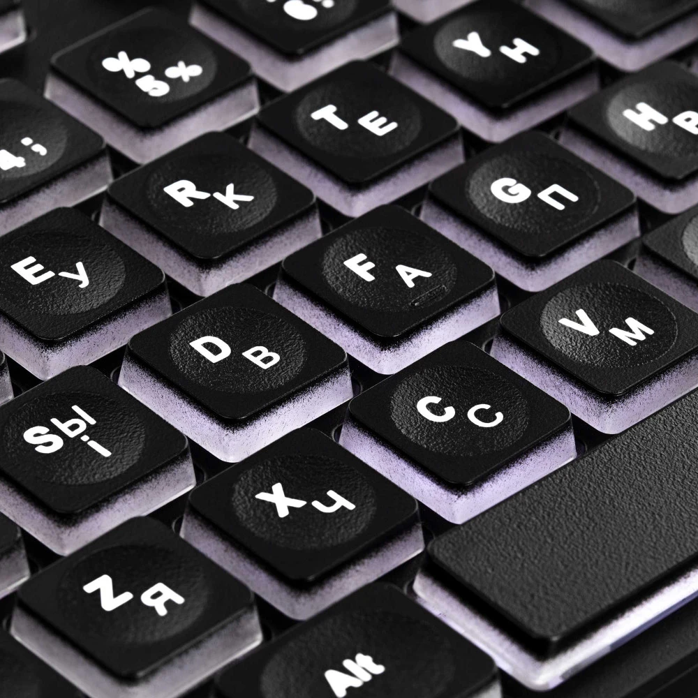 Клавиатура 2E KS120 USB Black с белой подсветкой 2E-KS120UB Проводная, USB