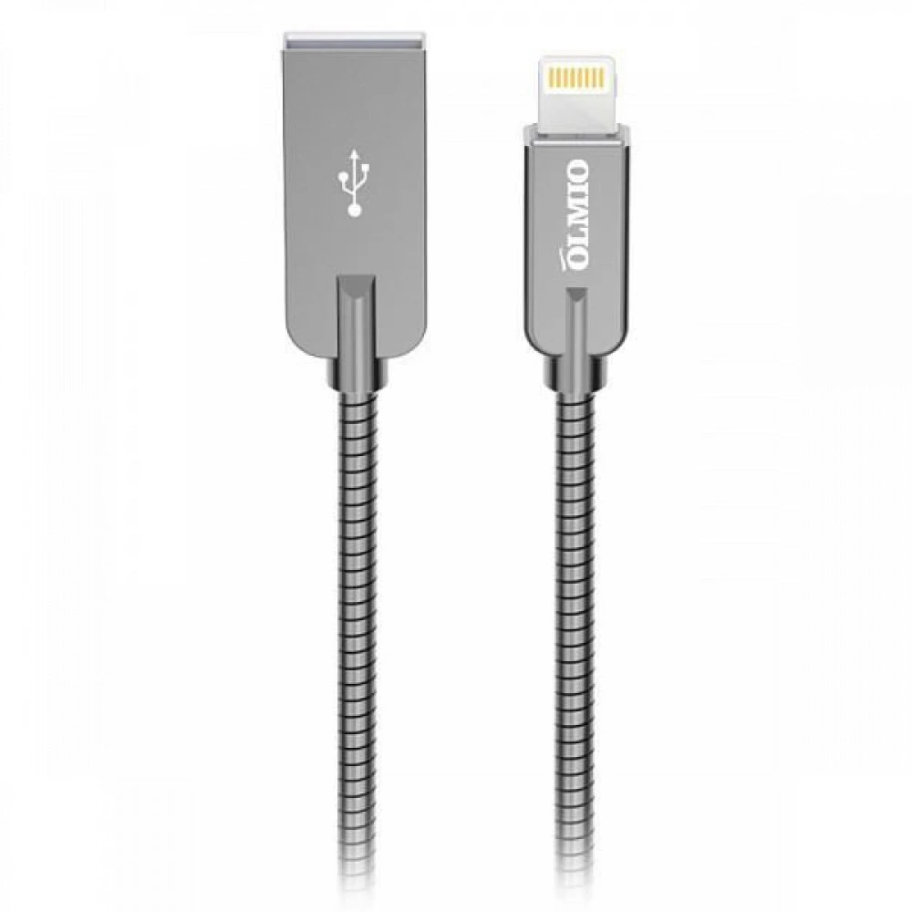 Кабель интерфейсный OLMIO Steely 038649 USB Type A - Lightning (8pin)