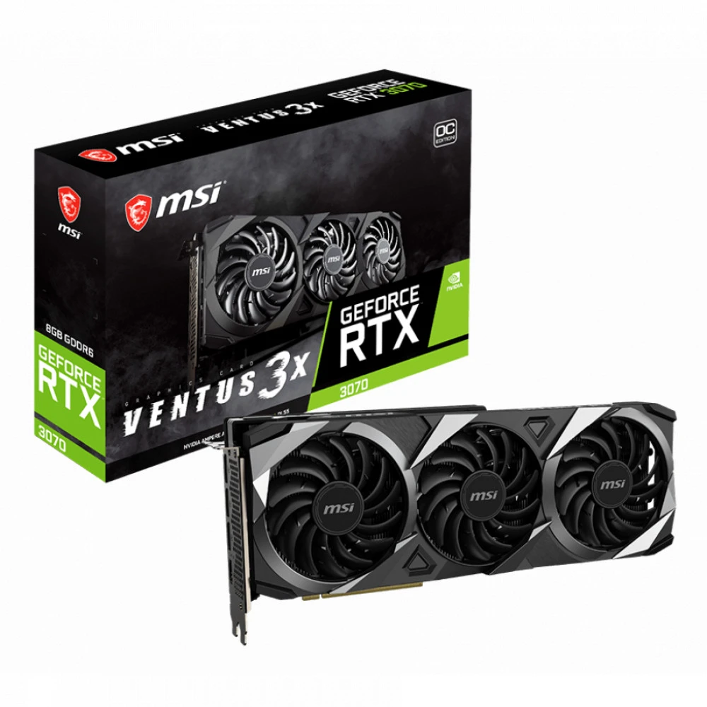 Видеокарта MSI GeForce RTX 3070 VENTUS 3X 8G OC LHR 8 ГБ