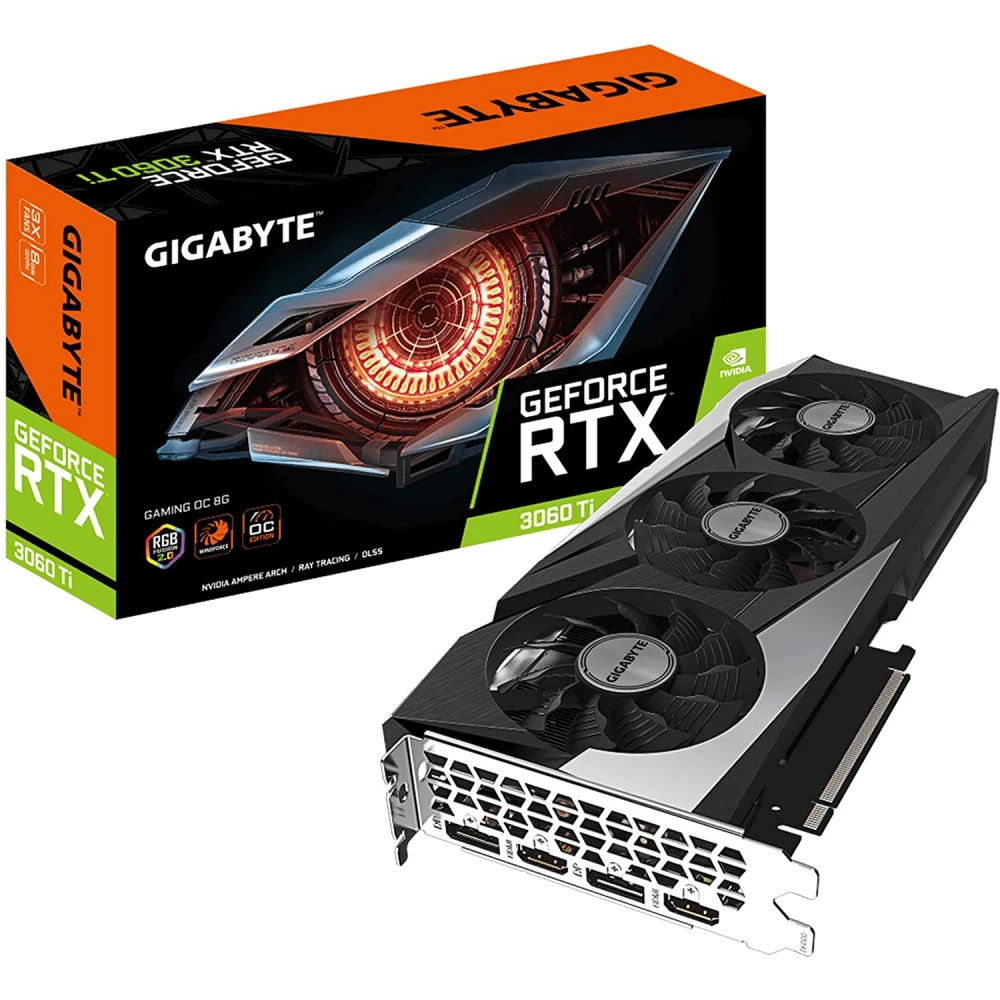 Видеокарта Gigabyte RTX 3060 Ti GAMING OC 8G GV-N306TGAMING OC-8GD REV2.0 8 ГБ