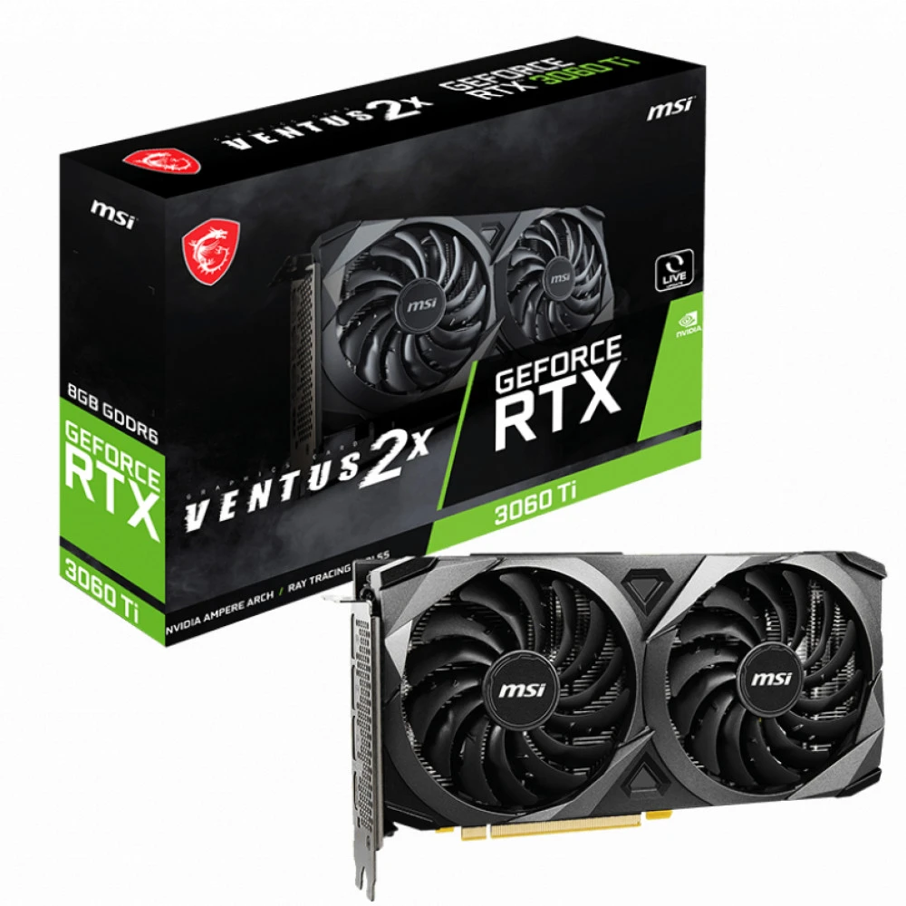 Видеокарта MSI RTX 3060Ti RTX 3060 Ti VENTUS 2X 8G V1 LHR 8 ГБ
