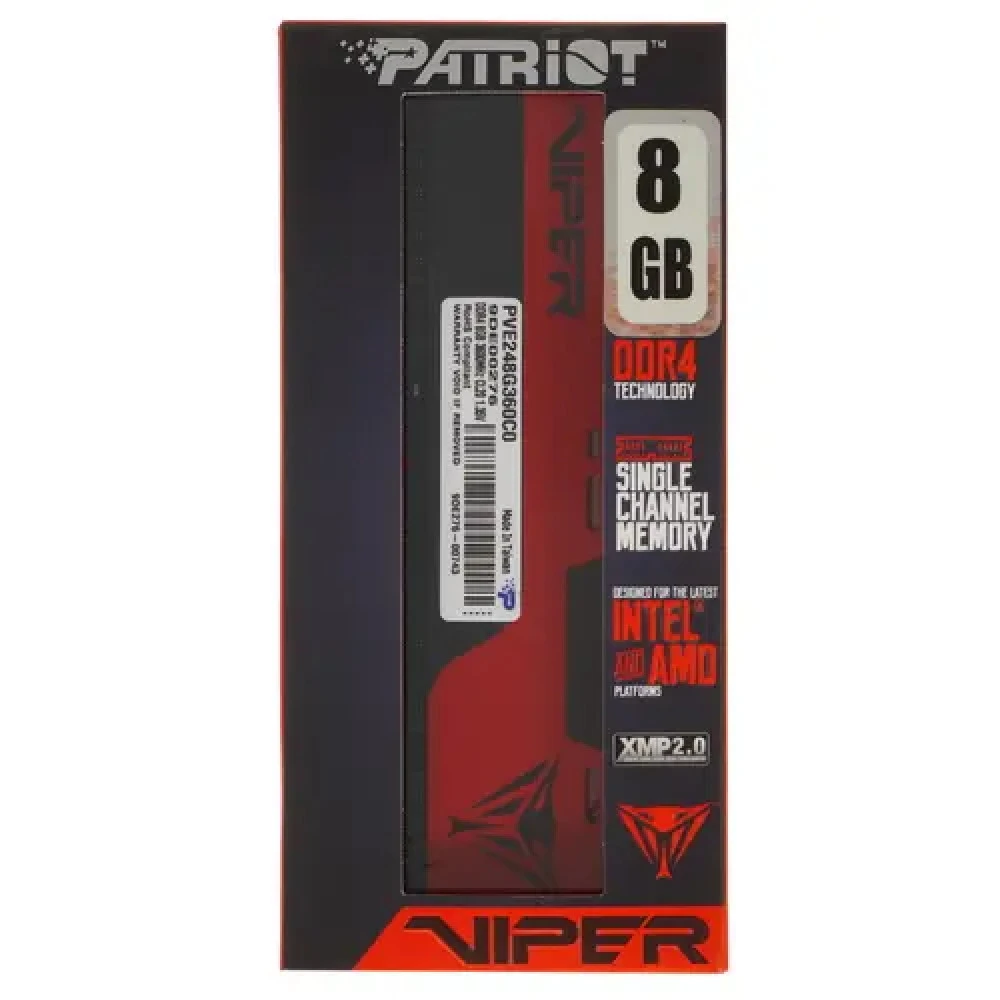 ОЗУ Patriot Viper Elite ll PVE248G360C0 DIMM, DDR4, 8 Гб, 3600 МГц