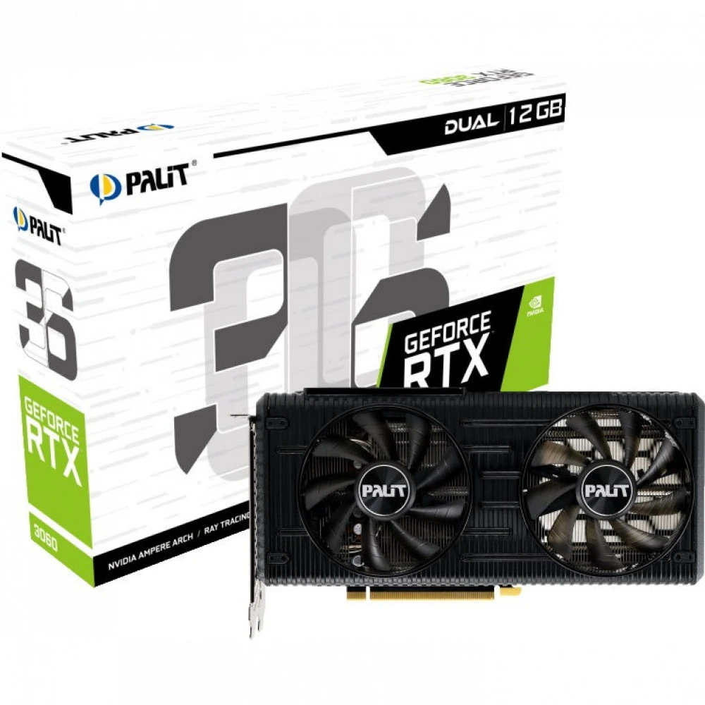 Видеокарта Palit NVIDIA GeForce RTX 3060 NE63060019K9-190AD BULK 12 ГБ