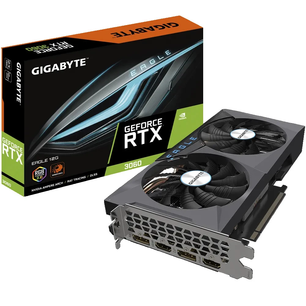 Видеокарта Gigabyte GV-N3060EAGLE-12GD V2 12 ГБ