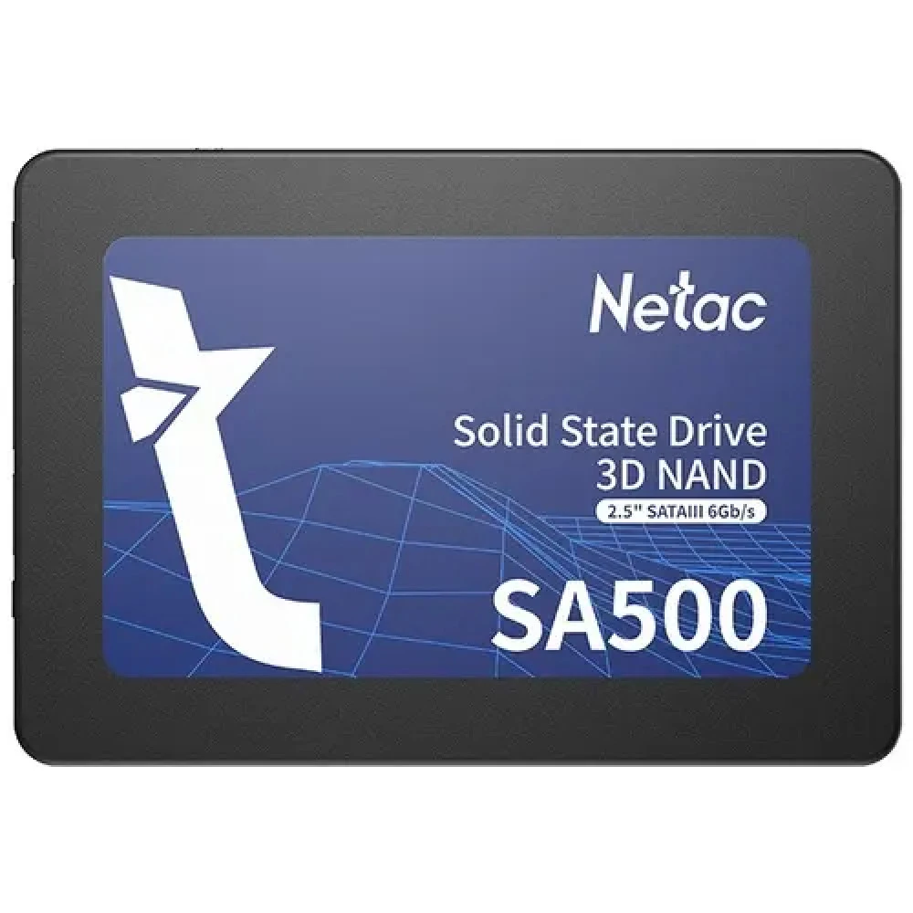Жесткий диск Netac SA500 [NT01SA500-480-S3X] SSD (твердотельные), 480 ГБ, 2.5 дюйма, SATA
