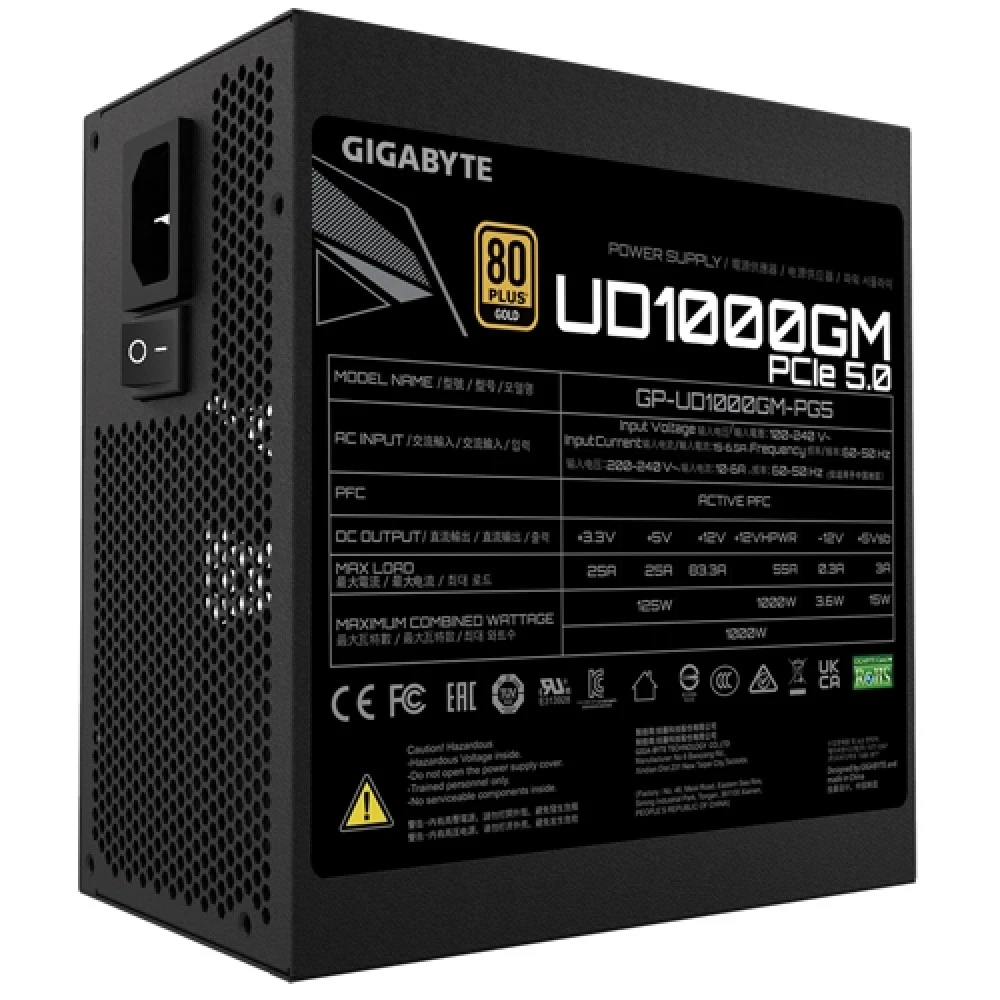 Блок питания Gigabyte UD1000GM PG5 GP-UD1000GM PG5 1000 Вт, 80+ Gold