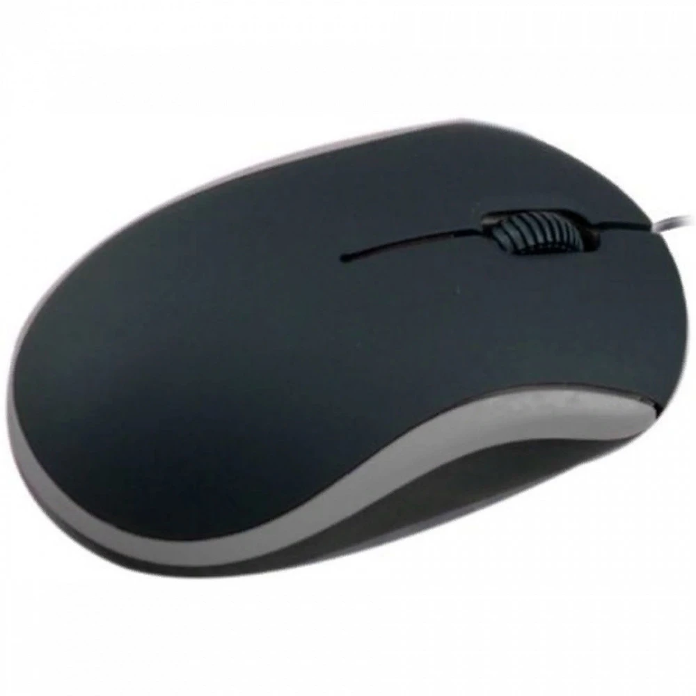 Мышь Ritmix ROM-111 BLACK/GRAY Бюджетные, Проводная