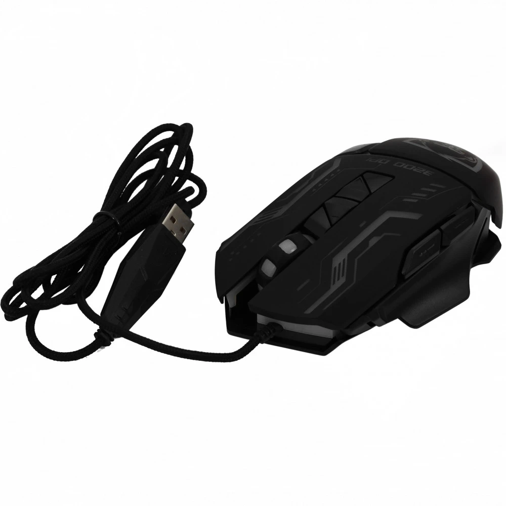 Мышь Ritmix ROM-363 Black Игровые, Проводная