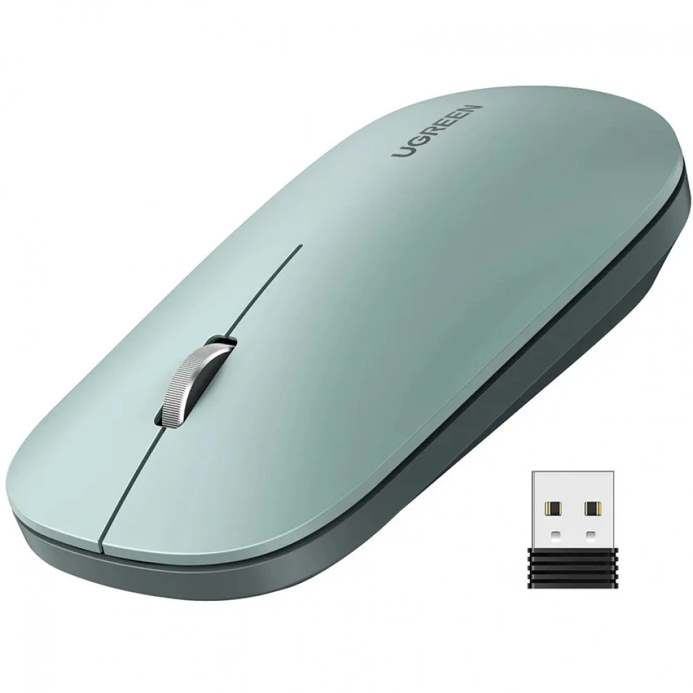 Мышь UGREEN MU001 Wireless Mouse Green 90374 Бюджетные, Беспроводная