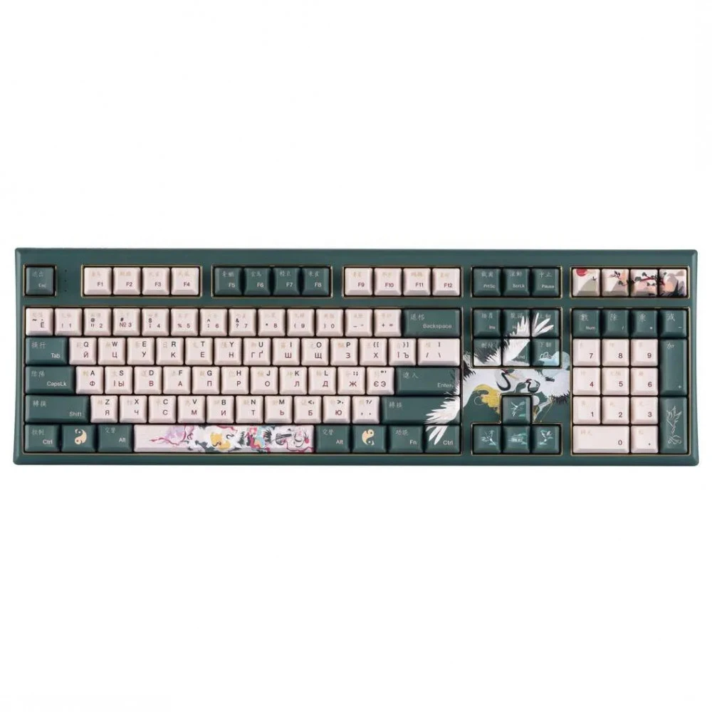 Клавиатура Varmilo Crane, VBM108, Wired, Multimedia, Gaming, Varmilo EC V2 Sakura, Green, USB 390220 Проводная, USB