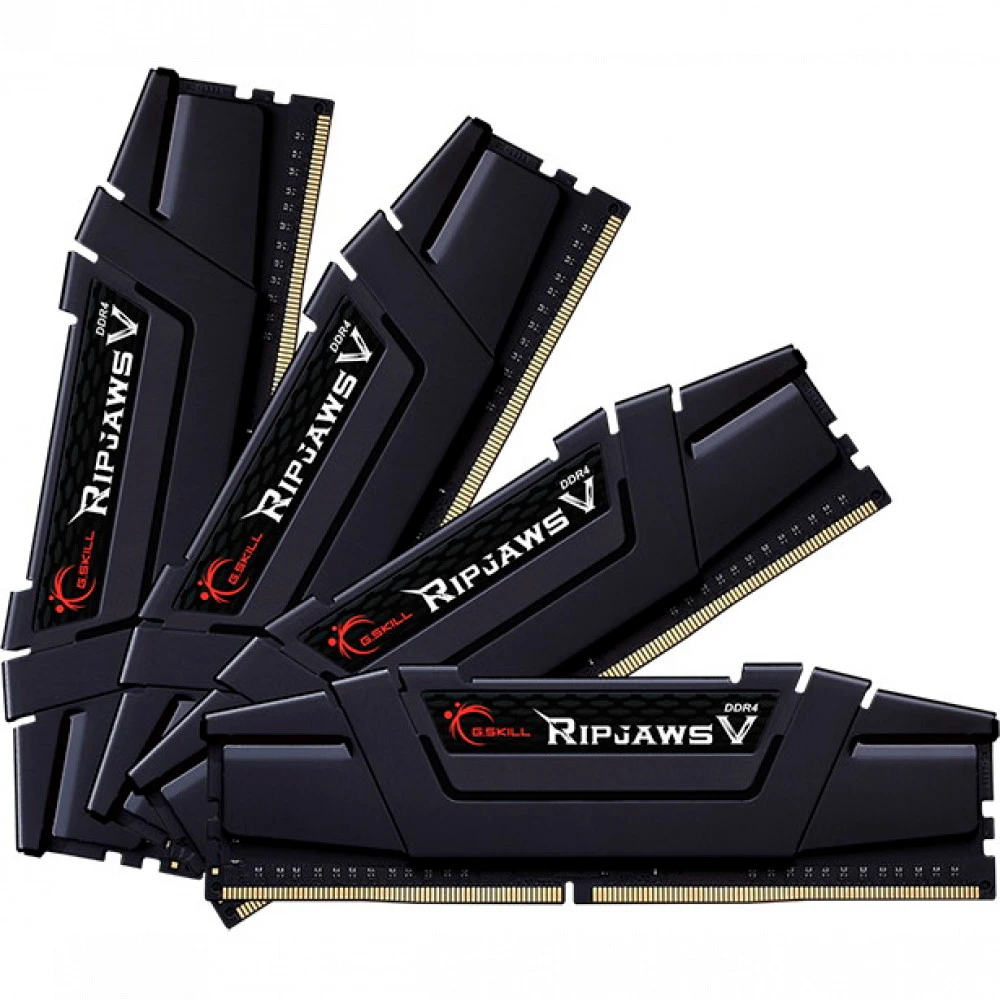 ОЗУ G.Skill RipJaws V 128GB F4-3200C16Q-128GVK DIMM, DDR4, 128 Гб (4 х 32 Гб), 3200 МГц