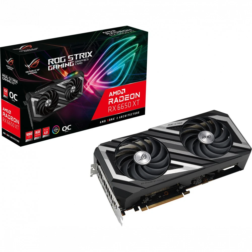 Видеокарта Asus AMD Radeon RX 6650XT ROG-STRIX-RX6650XT-O8G-GAMING 8 ГБ