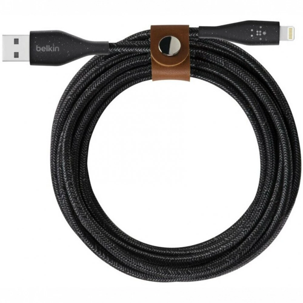Кабель интерфейсный Belkin DuraTech Black (1.2 м) F8J236BT04-BLK USB Type A - Lightning (8pin)