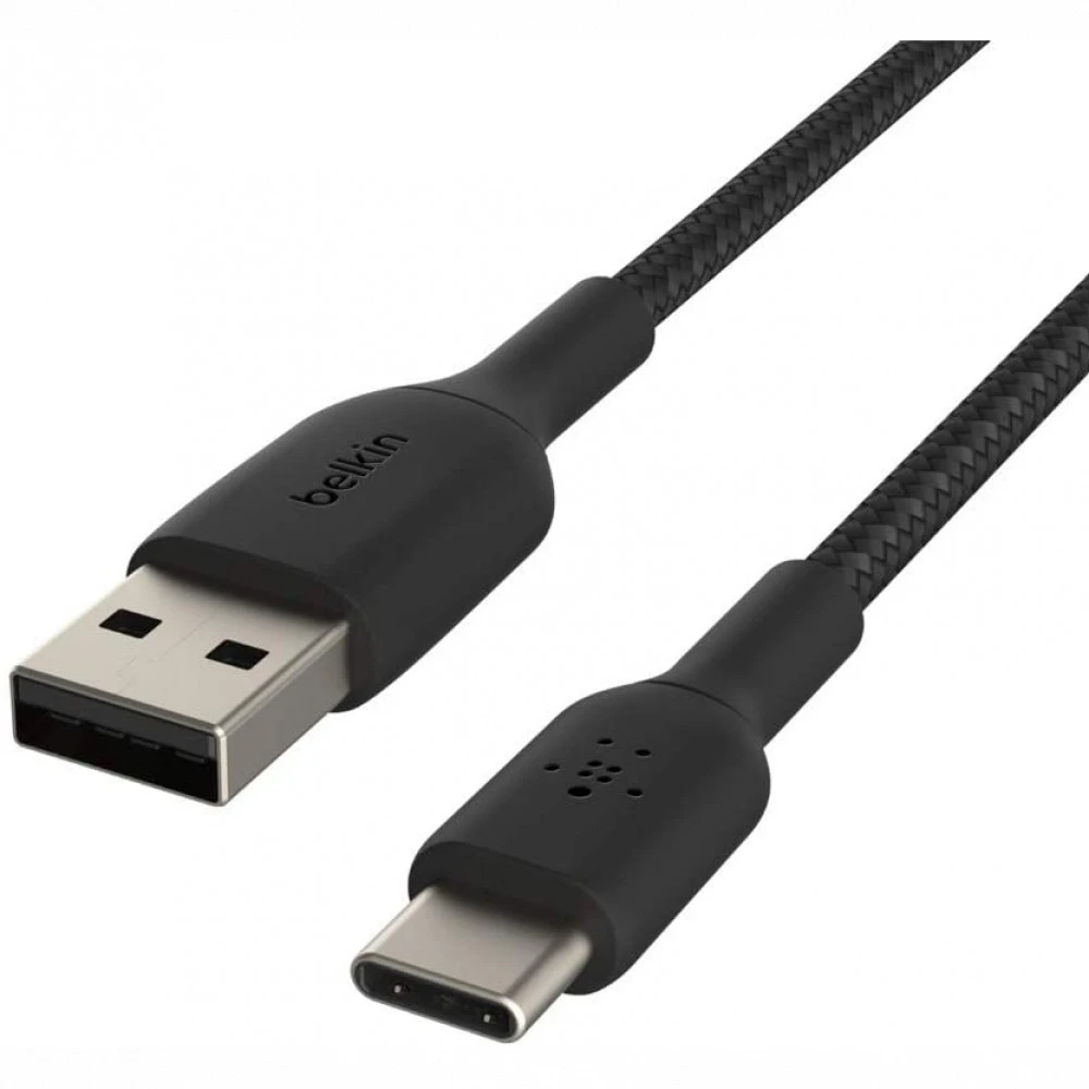 Кабель интерфейсный Belkin BRAIDED black (1m) CAB002BT1MBK USB Type A - USB Type C