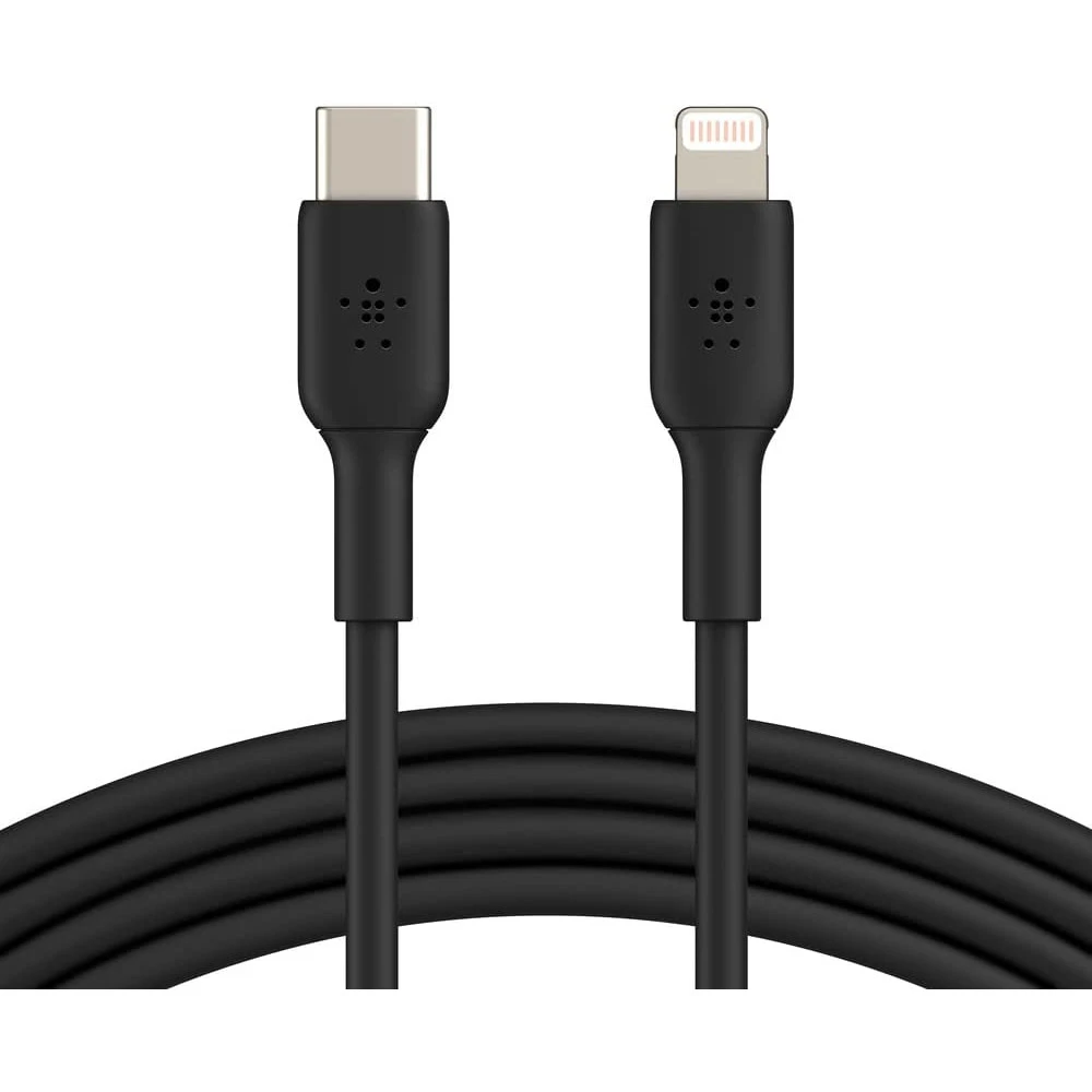 Кабель интерфейсный Belkin PVC black (1m) CAA003BT1MBK USB Type C - Lightning (8pin)